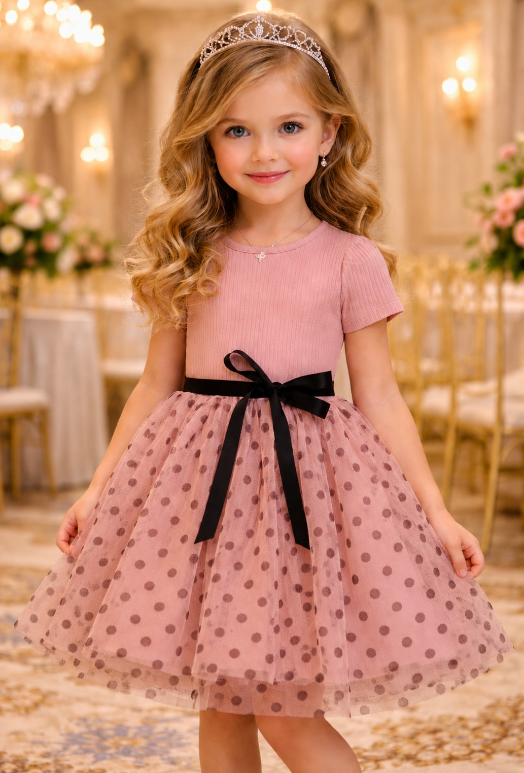 Robe cérémonie fille en tulle – 2 à 5 ans