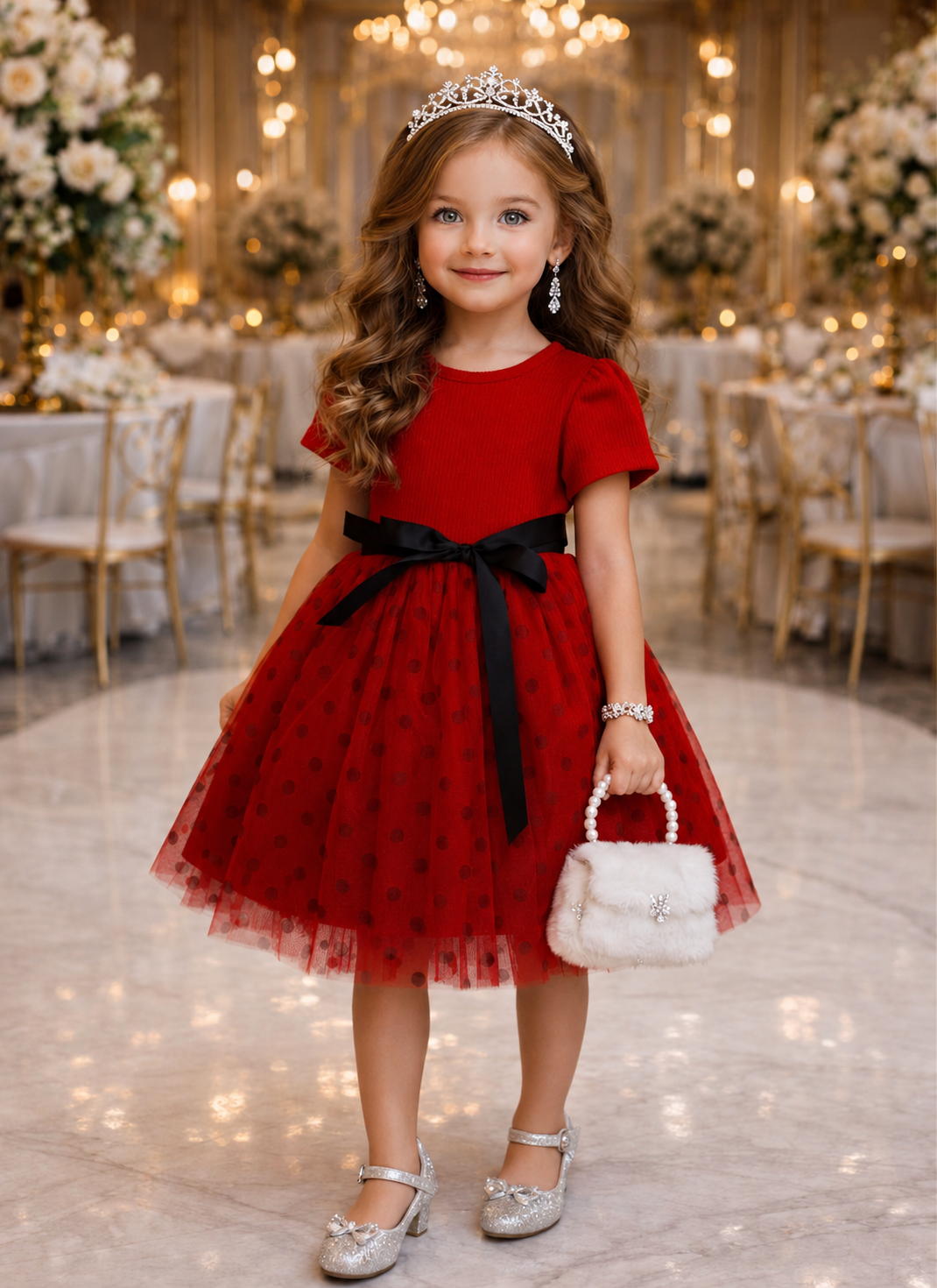Robe cérémonie fille en tulle – 2 à 5 ans