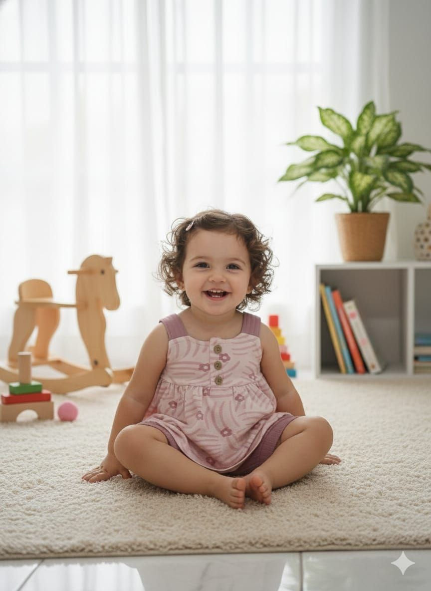 Ensemble bébé fille top avec short – 6 à 18 mois