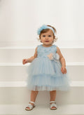 Robe petite fille bleu ciel  – 6 à 24 mois