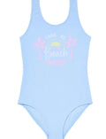 Maillot de bain fille bleu ciel "Beach" – 7 à 12 ans