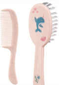 babylove – Kit brosse et peigne bébé rose narval