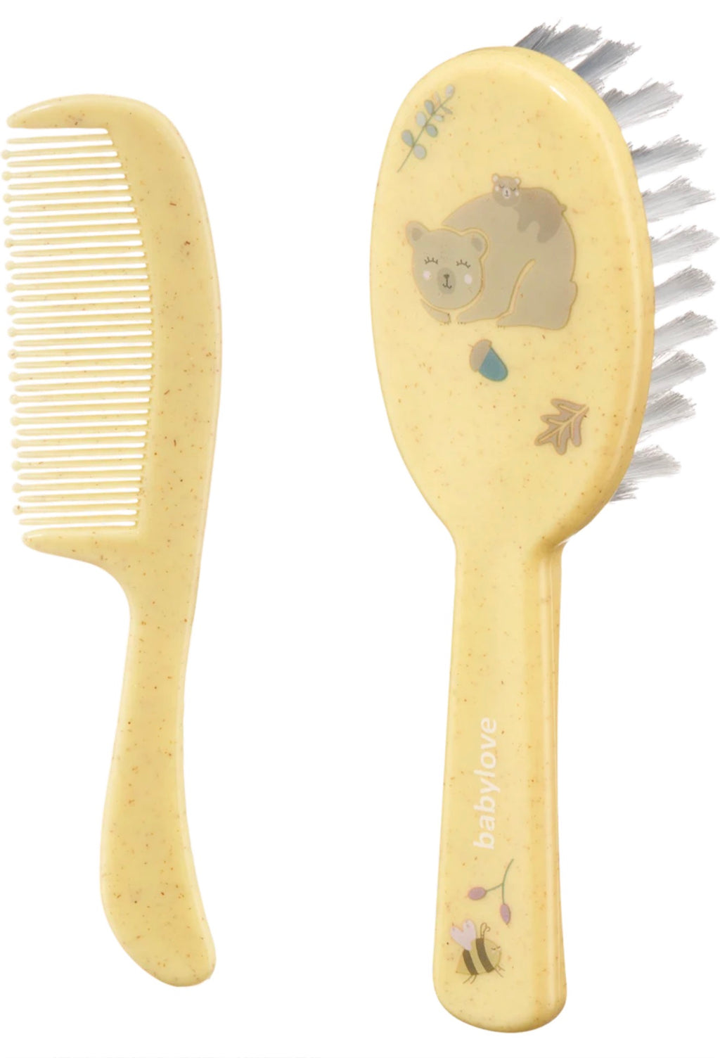 babylove – Kit brosse et peigne bébé jaune ours