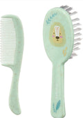 babylove – Kit brosse et peigne bébé vert menthe lion