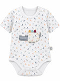 Body bébé blanc motif crocodile avec poche
