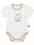 Body bébé blanc motif lapin et souris