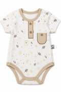 Body bébé écru motif oursons à poche
