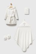 Coffret bain bébé fleurs blanc