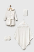 Coffret bain bébé lapin blanc à volants