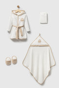 Coffret de bain Bebelinna blanc et beige motif voiture