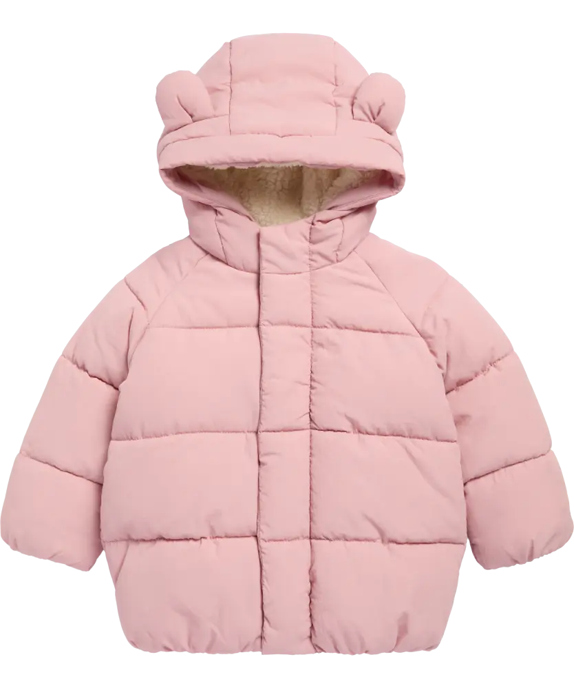 Doudoune bébé rose devant