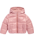 Doudoune fille rose brillante devant