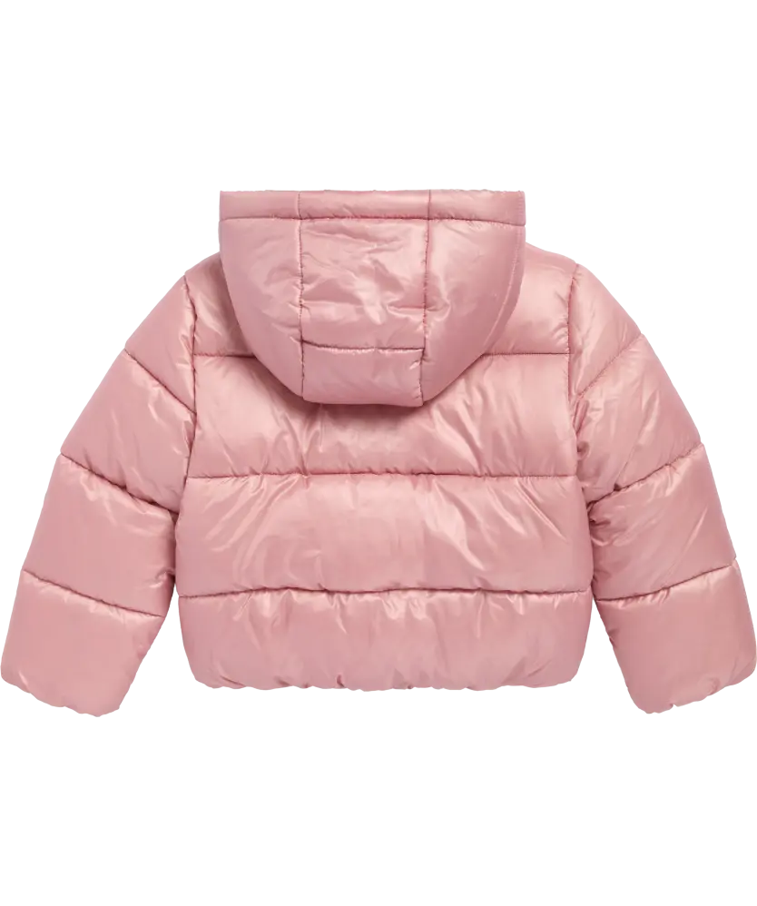 Doudoune fille rose brillante dos