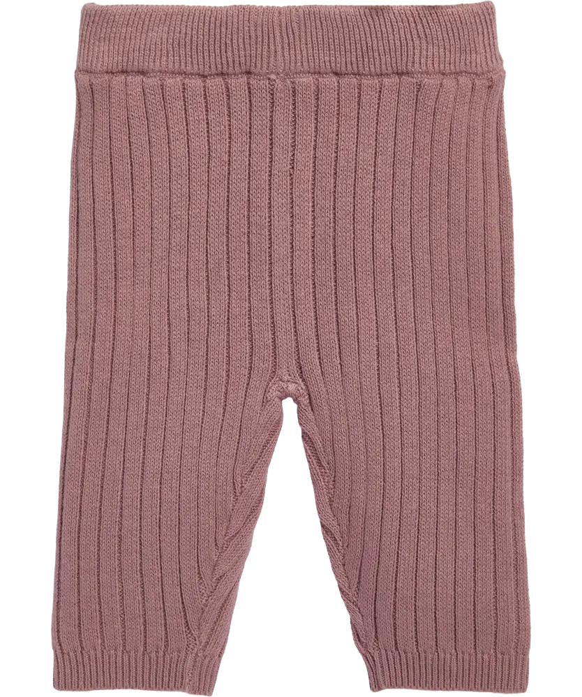 Pantalon bébé assorti en maille côtelée