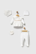 Ensemble naissance Bebelinna blanc en dentelle