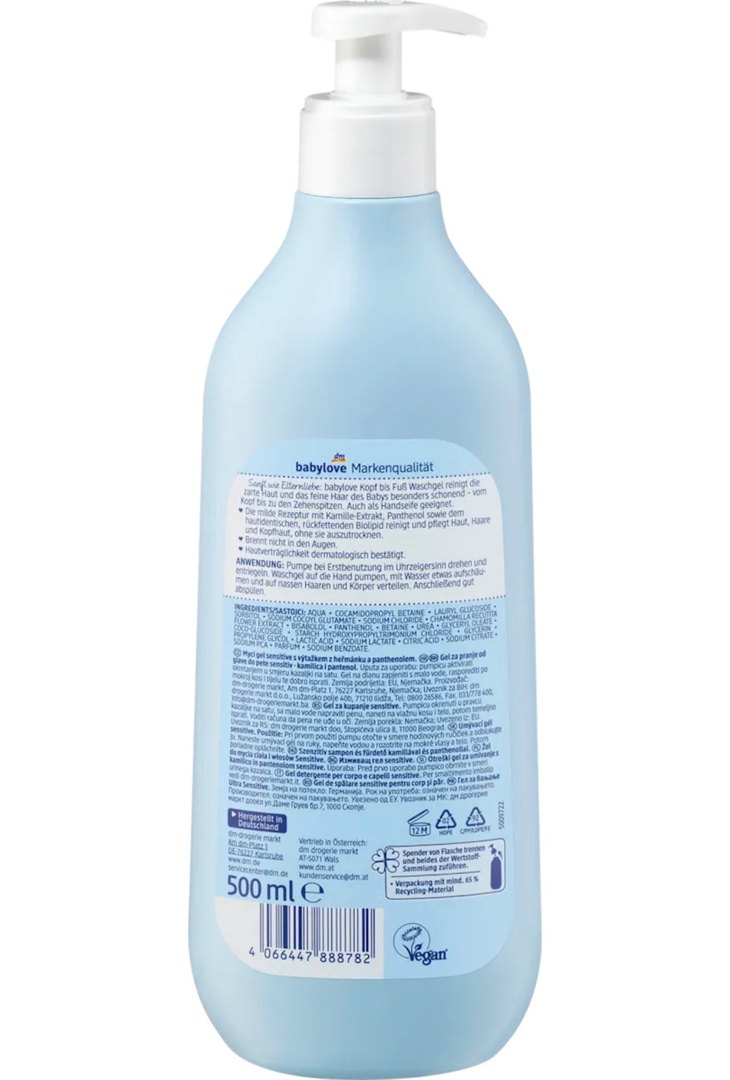 Gel lavant bébé corps et cheveux sensitive – 500 ml