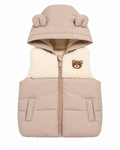Gilet bébé beige ourson devant