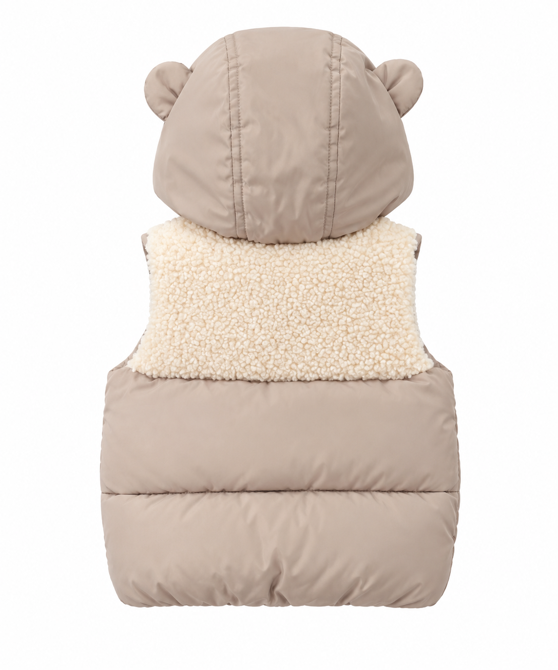 Gilet bébé beige ourson dos