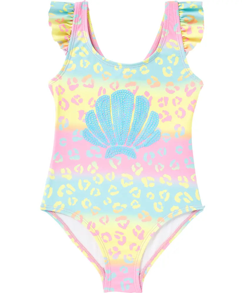 Maillot de bain fille coquillage multicolore – 18 à 24 mois
