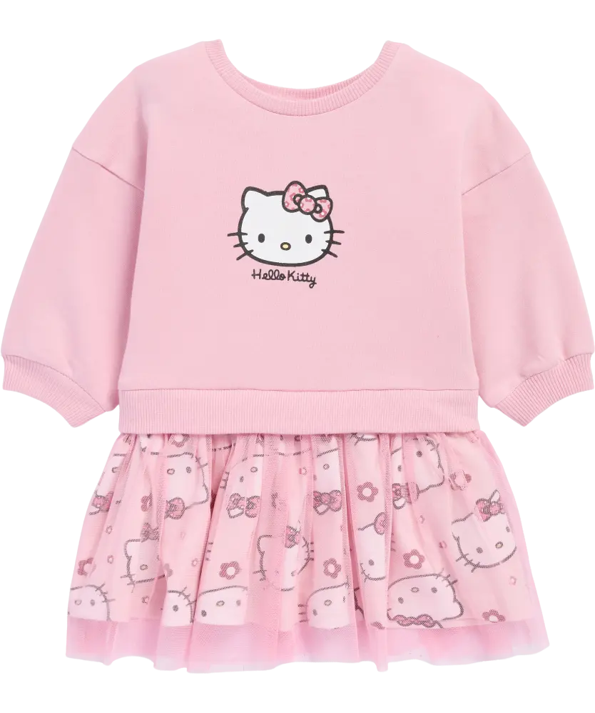 Robe bébé Hello Kitty rose avec jupe en tulle
